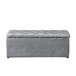 3 Piece Rectangular Storage Ottoman Short Velvet With 2 Set Ottomans