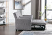 2 Seaters Slepper Sofa Bed Linen Fabric 3-In-1 Convertible Sleeper Loveseat With Side Pocket
