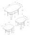 Table Set: Coffee, End, Side, Accent, Living Room, Transitional (Set of 3) - Oak