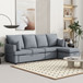Modern Modular Sofa, 6 Seat Chenile Sectional Couch Set With 2 Pilows Included, Freely Combinable