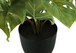 13" Tall, Artificial Plant, Monstera Calthea, Indoor, Faux, Fake, Table, Greenery, Potted, Decorative (Set of 2) - Green / Black