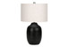 Lighting, Table Lamp, Ceramic, Contemporary - Black / Cream