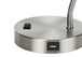 Lighting, Table Lamp, USB Port Included, Nickel Metal, Nickel Shade, Modern - Silver
