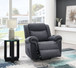 Domana - Polished Microfiber Power Nirion Recliner With Lift Heating Massage Chair - Dark Blue