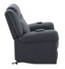 Domana - Polished Microfiber Power Nirion Recliner With Lift Heating Massage Chair - Dark Blue
