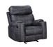Hirah - Microfiber Manual Recliner Chair With Cupholder Function - Dark Gray
