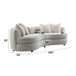 Iniko - Boucle Sofa With Toss Pillows - Beige