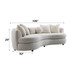 Iniko - Boucle Sofa With Toss Pillows - Beige