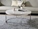 Zaidee - Mable Top Nickel Coffee Table - White