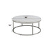Zaidee - Mable Top Nickel Coffee Table - White