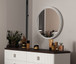 Carena - Round Mirror - Gray