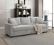 Connie - Boucle Sleeper Sectional Sofa With 2 Toss Pillows - Beige