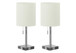 Lighting, Table Lamp, USB Port Included, Nickel, Contemporary (Set of 2)