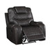 Braylon - Magnetite Synthetic Leather Manual Recliner Chair - Brown