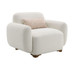 Darius - Boucle Accent Chair With 1 Toss Pillow - Beige