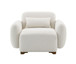 Darius - Boucle Accent Chair With 1 Toss Pillow - Beige