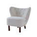 Zusud - Teddy Sherpa Accent Chair - White
