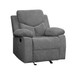 Kalen - Chenille Glider Recliner - Gray