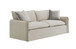 Upendo - Pattern Linen Sofa With 2 Toss Pillows - Beige