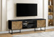 TV Stand, Console, Media Entertainment Center, Storage Cabinet, Modern - Black