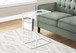 Accent Table, C - Shaped, Contemporary And Modern - White