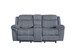 Zubaida - Two Tone Velvet Recliner Loveseat With USB Port Console
