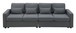 4 Seater Modern Linen Sofa With Armrest Pockets And 4 Pillows, Minimalist Style Couch For Living Room