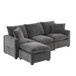 Modern Modular Sofa, 4 Seat Chenille Sectional Couch Set With 2 Pillows Included, Freely Combinable Indoor Funiture For Living Room