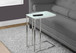 Accent Table, C - Shaped, Tempered Glass, Stylish Design Contemporary & Modern