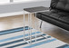 Accent Table, C - Shaped, Tempered Glass, Stylish Design Contemporary & Modern