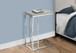 Accent Table, C - Shaped, Tempered Glass, Stylish Design Contemporary & Modern