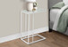 Accent Table, C - Shaped, Tempered Glass, Stylish Design Contemporary & Modern