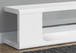 TV Stand, Console, Media Entertainment Center, Storage Shelves, Glossy Contemporary & Modern - White