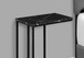 Accent Table, C - Shaped, Marble Look Modern Design - Black