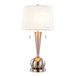 Jules - Contemporary Table Lamp Built In USB Port (Set of 2) - Nickel / White
