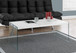 Coffee Table Rectangular For Living Room Clear Tempered Glass