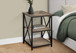3 Tier Accent Table, Side Marble Look Contemporary & Modern