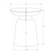 Drum Accent Side Table, Hammered Texture