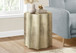 Drum Accent Side Table, Stylish Scalloped Design