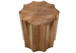 Drum Accent Side Table, Stylish Scalloped Design