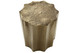 Drum Accent Side Table, Stylish Scalloped Design