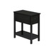 Accent End Table, 2 Tier, Narrow, Lamp, Storage Drawer, Charming Design