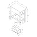 Accent End Table, 2 Tier, Narrow, Lamp, Storage Drawer, Charming Design