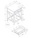 Accent End Table, 2 Tier, Storage Drawer, Transitional Style