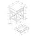 Accent End Table, 2 Tier, Storage Drawer, Transitional Style