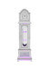 Noralie - Mirrored & Faux Diamonds Grandfather Clock With LED - Silver Gray