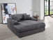 Hilde Chaise - With 2 Pillows - Dark Gray