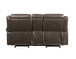 Lydia - Leather Aire Motion Loveseat With USB Console - Brown