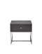 Iban - End Table - Gray Oak / Chrome