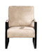 Classic Mid Century Modern Accent Chair With Durable Square Metal Frame, Armchair